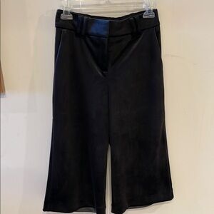 Chic Black Velvet Culottes